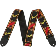 Fender Monogrammed Strap black/yellow/red